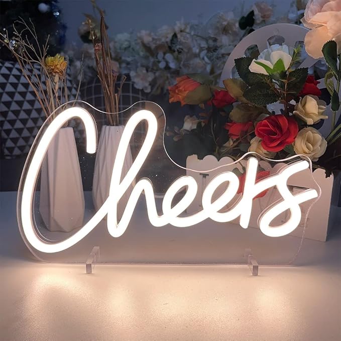 Cheers Table Number Neon Sign Desk Lamp Night Light Wedding Letter LED Neon - Image 5