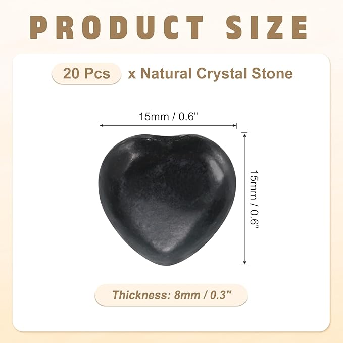PATIKIL 20 Pcs Natural Heart Shaped Crystal Stone, 0.6 Inch Mini Polished Love - Image 2