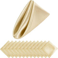 Aneco 12 Pieces Satin Napkin Square 20 x 20 Inches Dinner Napkins Weddings by Aneco