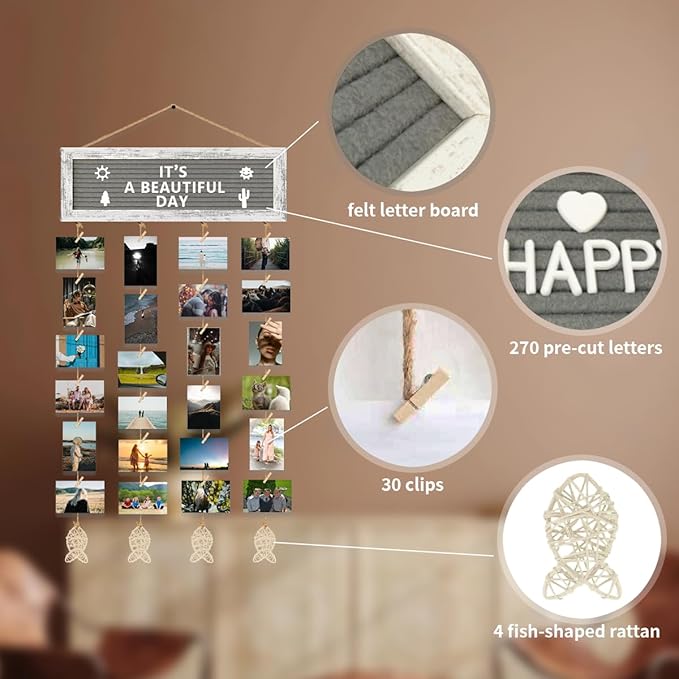 Picture Frames Collage Wall Decor Hanging Photo Display, Birthday Gifts - Image 4