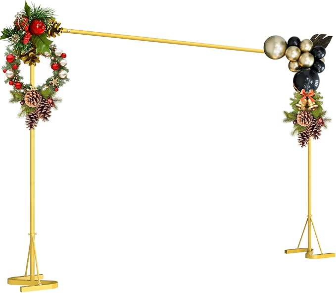 HAITRAL 10x7 FT Backdrop Banner Stand, Square Wedding Arch Balloon Metal Frame by HAITRAL