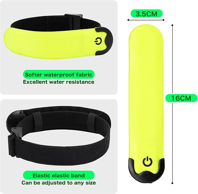 LED Armband Running USB Rechargeable, High Visibility Wristband - Image 6