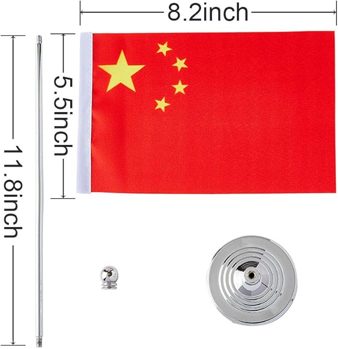 China Flag Chinese Flags, Small Mini Chinese Desk Flag, Used - Image 2