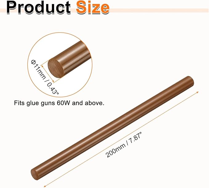 HARFINGTON 10pcs Hot Glue Sticks 0.43" Dia x 7.87" Long EVA Mini Hot Melt - Image 2