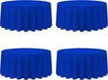 BRILLMAX 4 Pack Royal Blue Round Tablecloths 132 Inch by BRILLMAX