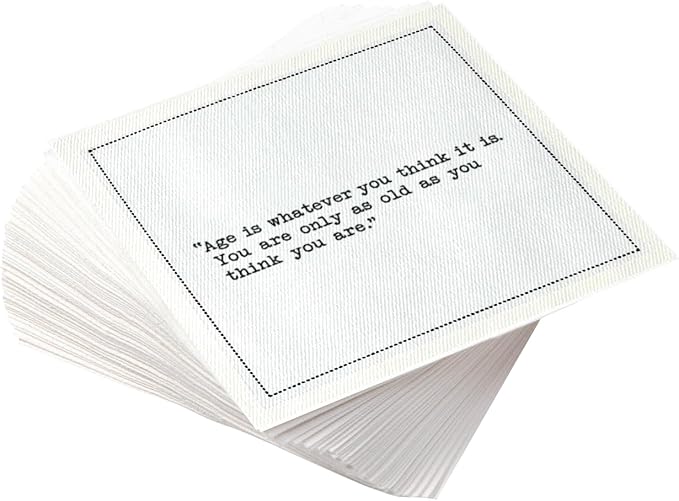 Five Star Napkins Birthday Quotes, Beverage Napkins, Bar Napkins, Cloth Napkins by FiveStarNapkins