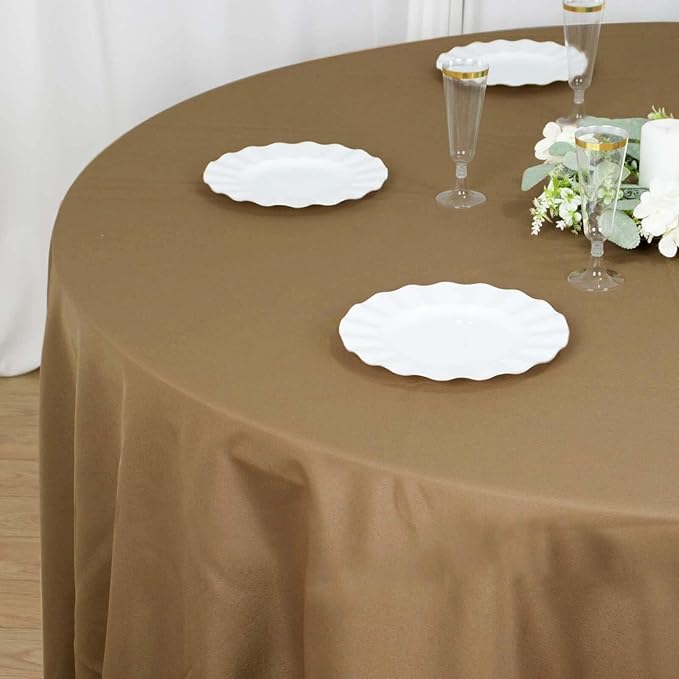Efavormart Round Tablecloth, 132 Inch Stain & Wrinkle Resistant Washable Table - Image 8