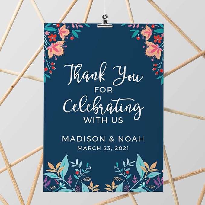 Andaz Press Personalized Extra Large Wedding Easel Board Party Sign, 12x18-inch - Image 2