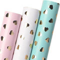 Ribbli Birthday Wrapping Paper Heart Foil Mini Roll Gift Wrap by Ribbli