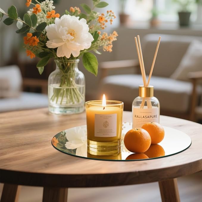 Round Mirror Centerpieces, Acrylic Circular Plates - Image 7