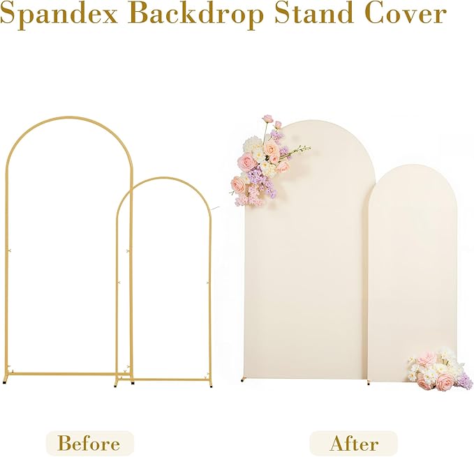 7.2FT 6FT Arch Backdrop Cover for Wedding, Birthday Party Decor, Chiara - Image 5