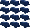 12 Packs 90 x 132 Inch Tablecloth, Stain and Wrinkle Resistant Washable Fabric by fani