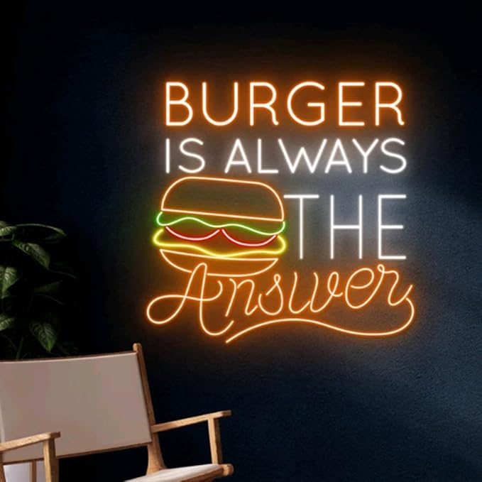 Burger Neon Sign, Burgers Led Light - Image 4