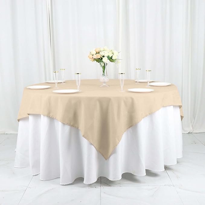 Efavormart 70" Square Linens Nude Wholesale Linens Polyester Square Linen by efavormart