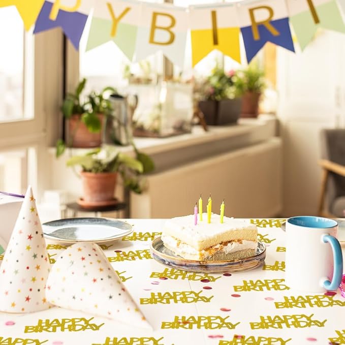 Gold Happy Birthday Confetti For Table - Image 3