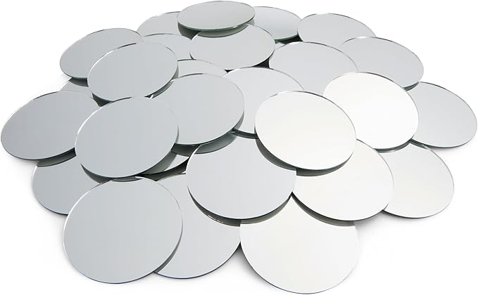 Juvale Glass Mirror Tiles for Crafts - 3 in - Image 7