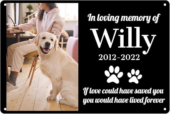 Custom Dog Memorial Metal Signs by XIAYUEHUA