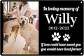 Custom Dog Memorial Metal Signs by XIAYUEHUA