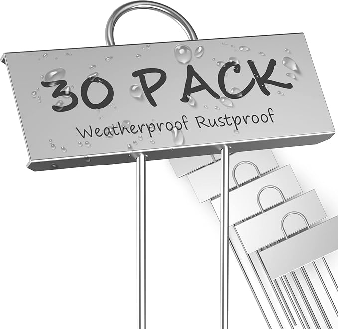 STARTOSTAR 30-Pack Metal Plant Labels Weatherproof Garden Markers, Height 10.6'' by STARTOSTAR