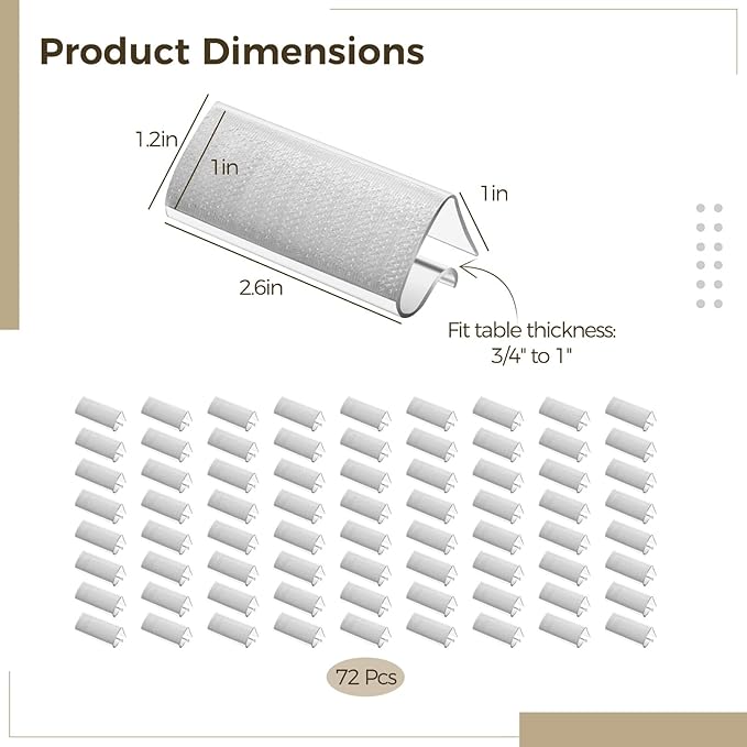 72 Pcs Table Skirting Clips, Table Skirt Clips - Image 4