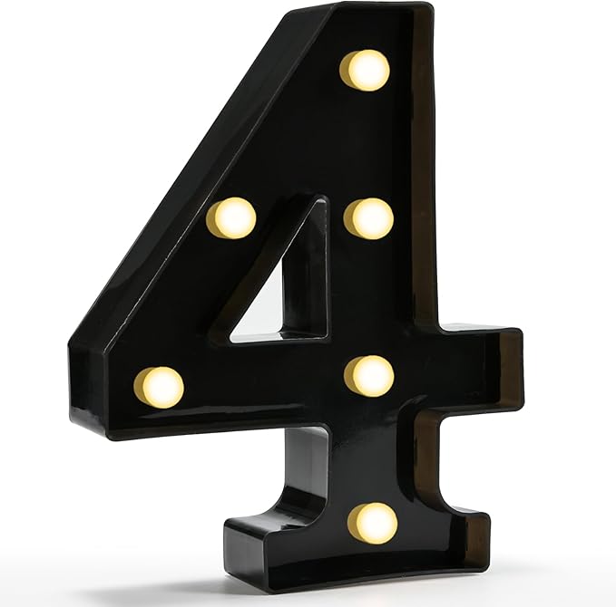 Pooqla Light Up Numbers, Lighted Marquee Number Sign by Pooqla