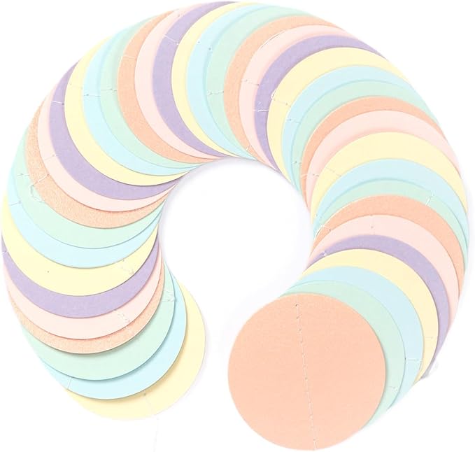Pastel Rainbow Birthday Party-Decorations Streamers - 52FT Yellow Blue Mint - Image 3