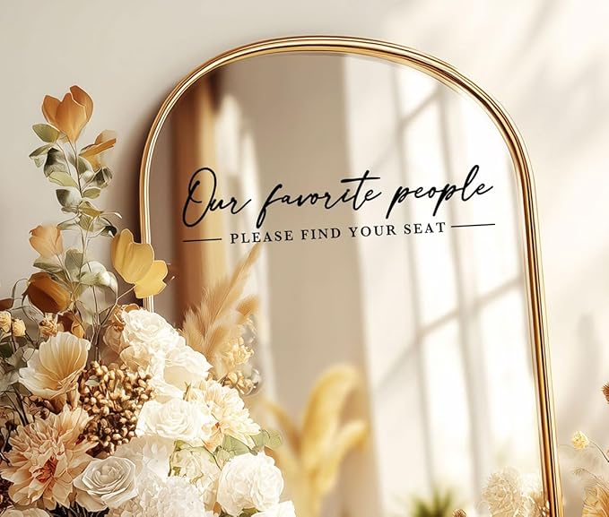 Our Favorite People Decal for Calligraphy Wedding Seating Chart Sign for Vinyl - Image 2