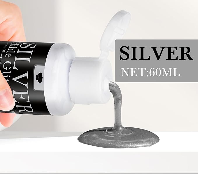 Edible Silver Glitter Paint - Image 2