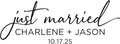 Personalized Just Married Car Decal, Just Married Vinyl Sticker, Wedding Day by VinylWritten