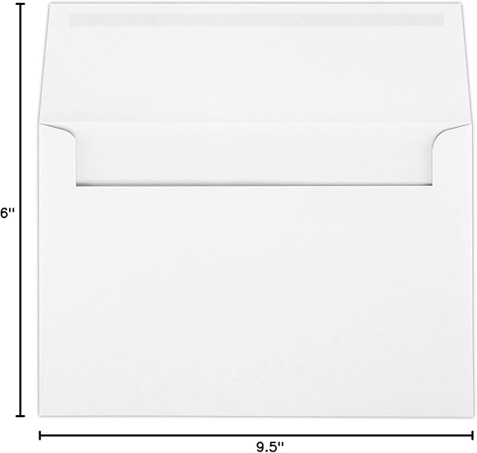 LUXPaper A10 Invitation Envelopes | Peel & Press | 6" x 9 1/2" | Bright White | - Image 3