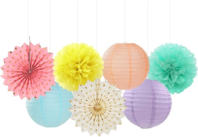 Pastel Rainbow Party Decorations Streamers - Image 5