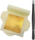 100 Sheets Gold Flakes with A Pair of Tweezers, Premium Large Gold Leaf by dshyuauoci