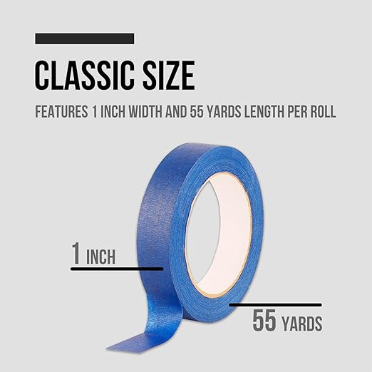 Lichamp 4 Pack Blue Painters Tape 1 inch - Image 6