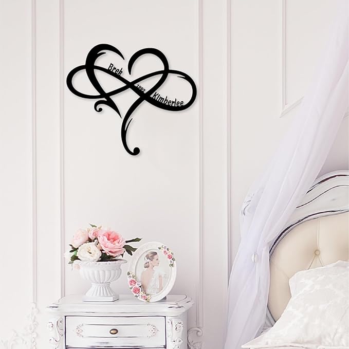 Custom Infinity Metal Sign, Personalized Metal Name Sign Engagement Wedding - Image 7