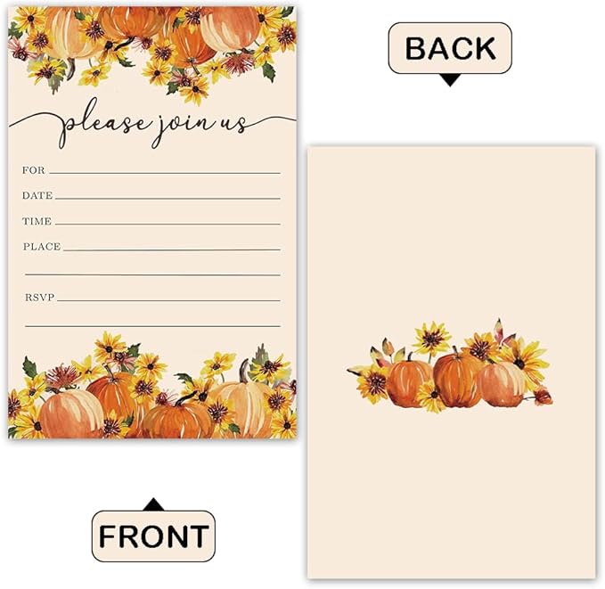 REWIDPARTY Thanksgiving Party Invitation Cards - Image 2