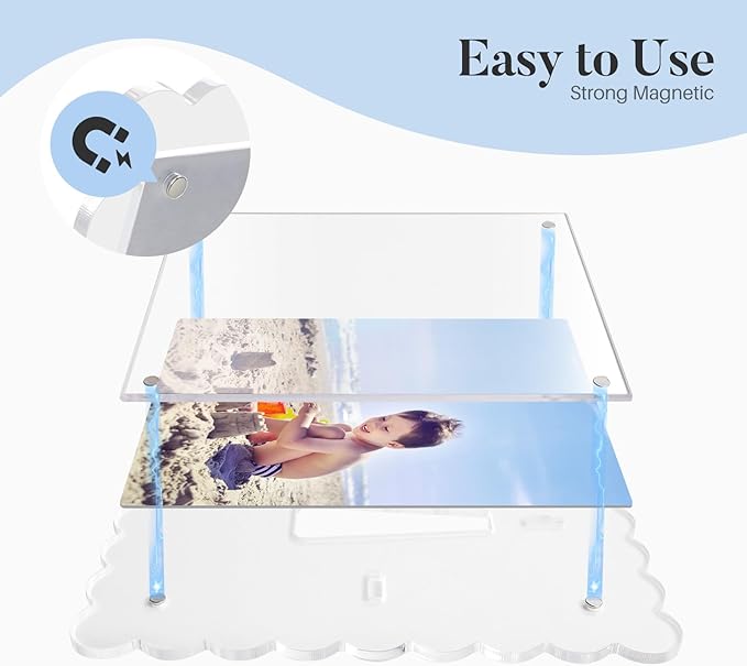 Cuspin 5x7 Acrylic Frames Set of 2 Scalloped Picture Frame - Image 4