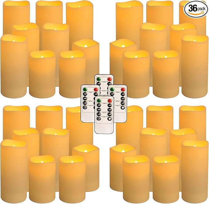 36 Pack Waterproof Flameless LED Candles by Aamdkcyu