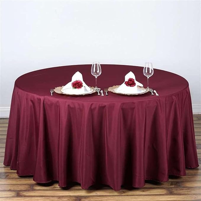 Efavormart Round Tablecloth, 108 Inch Stain & Wrinkle Resistant Washable Table - Image 2