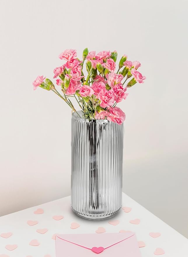 Serene Spaces Living Clear Pleated Glass Votive Holder, Decorative Centerpiece - Image 4