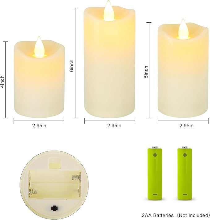 Aignis Indoor Flameless LED Candles Battery Operated - Image 6