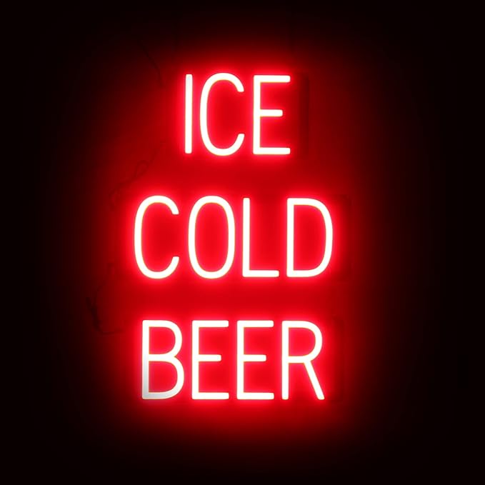 SpellBrite ICE COLD BEER Sign | Beer-Related Sign by SpellBrite