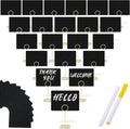 TecUnite 24 Pack Mini Chalkboard Signs, Tabletop Blackboard Signs Name Tags by TecUnite