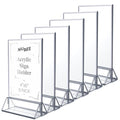 NIUBEE 6Pack 4x6 Clear Acrylic Sign Holder by NIUBEE