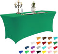 IVAPUPU 6FT Table Cloth for Rectangular Fitted Events Stretch Emerald Green by IVAPUPU