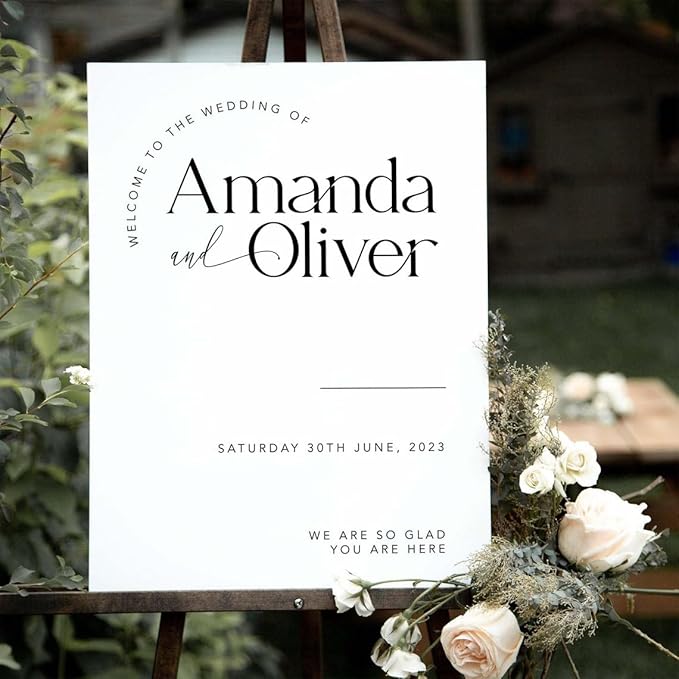 Minimalist Modern Wedding Welcome Sign - Image 2