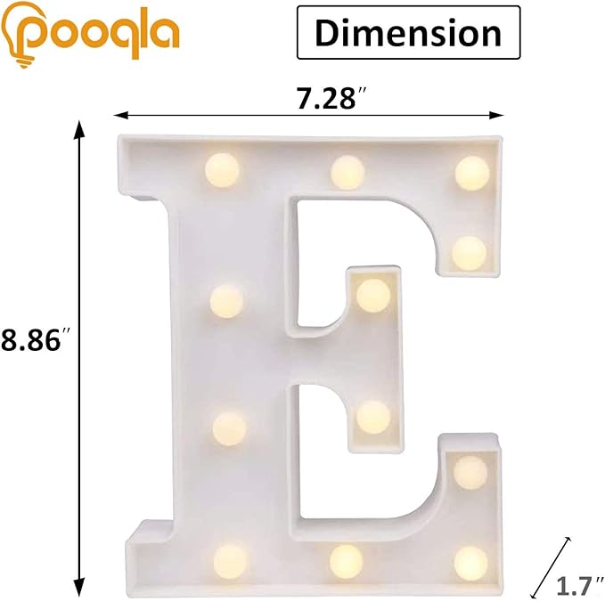 Pooqla LED Marquee Letter Lights Sign, Light Up Alphabet Letter - Image 3