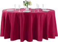 108 inch Round Tablecloth Washable Polyester Table Cloth Decorative Table Cover by Cupuamon