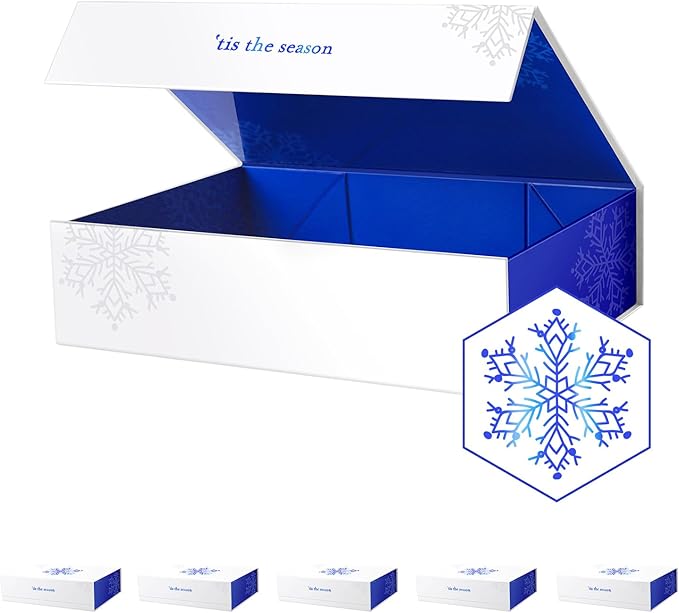 PACKHOME 6 Christmas Gift Boxes 13x9.7x3.4 Inches, Large Gift Boxes by PACKHOME