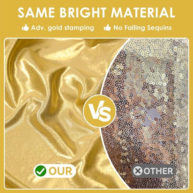 gogoparti 20x14FT Gold Sequin Backdrop Curtain - Image 2