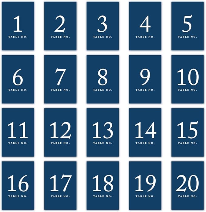 Andaz Press Table Numbers 1-20 On Perforated Paper, 4X6-Inch Single Sided Sign - Image 4